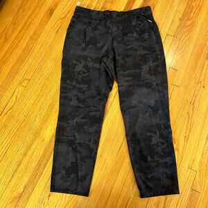 Lululemon Keep Moving 7/8 Pants Womens 10 Hi Rise Camo Black Gray